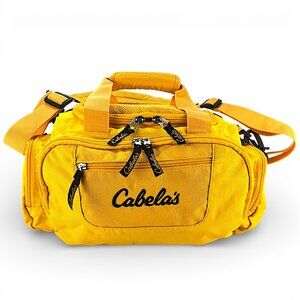 Cabela's Duffle Bag Yellow Handled Carry On Outdoors Organized Pockets Travel